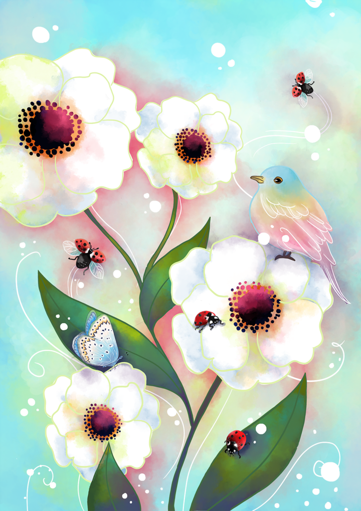 Illustration : Bonheur floral